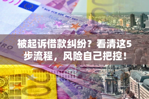 济南被起诉借款纠纷？看清这5步流程，风险自己把控！